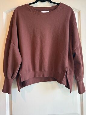 Dear John Relaxed Crewneck Sweater in Chestnut Brown